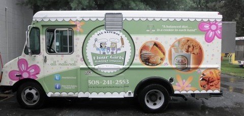 Flour Girls Baking Co.'s Sweet Truck is based in Marion, MA but has been coming into the Providence market