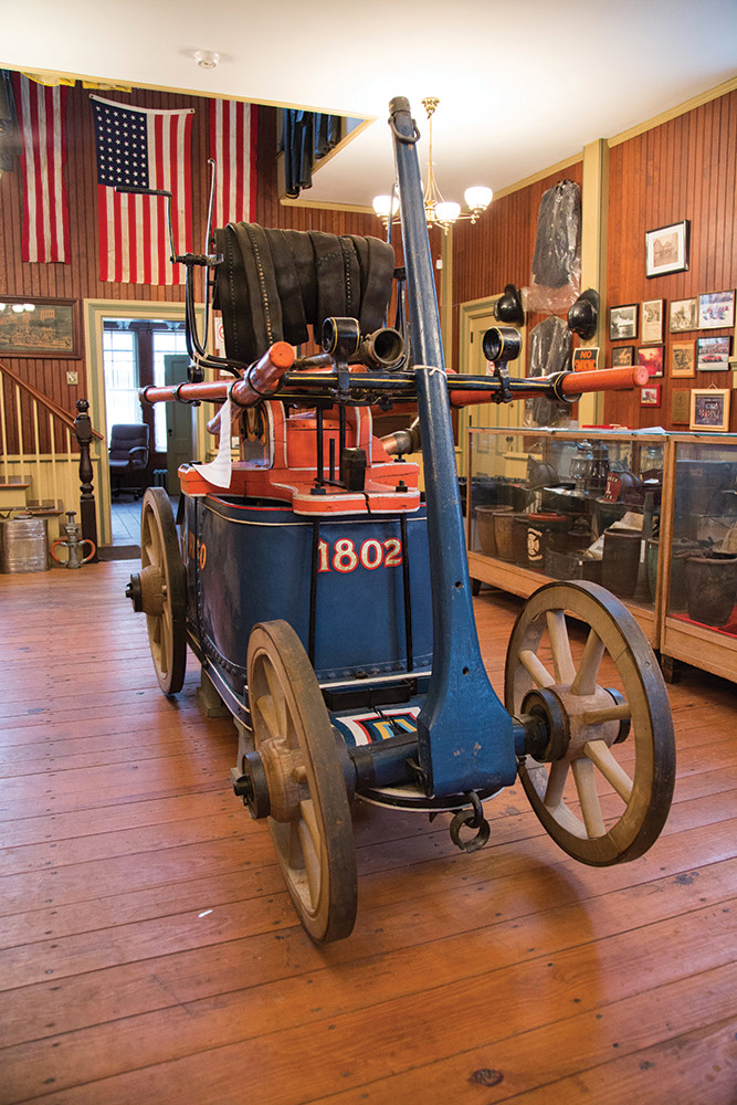 The Hero, Warren’s first fire engine, is the centerpiece of the Warren Firemen’s Museum